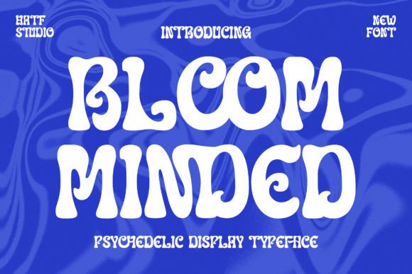 Bloom Minded: A Retro Display Font for Psychedelic Designs